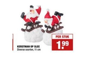 kerstman op slee