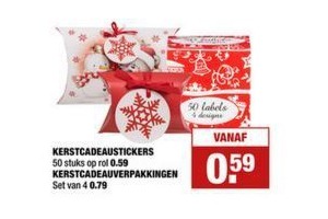 kerstcadeaustickers