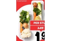pakket voor verse erwtensoep of groentensoep