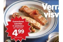 ovenschotel zalmfilet in pestosaus