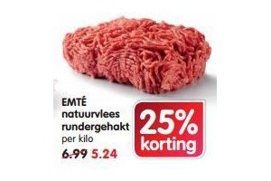 emte natuurvlees rundergehakt