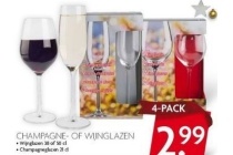 champagne of wijnglazen