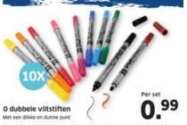 10x dubbele viltstiften