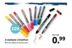 10x dubbele viltstiften