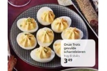 onze trots gevulde scharreleieren
