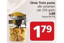 onze trots pasta
