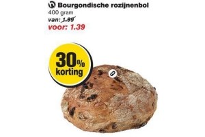 bourgondische rozijnenbol hoogvliet