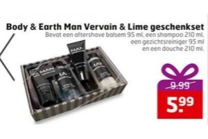 body en earth man vervain en lime geschenkset