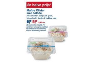 maitre olivier luxe salade