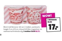 set van 2 blond mokken romance nu voor eur17