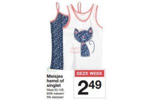 meisjes hemd of singlet