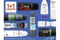 dove axe en rexona deodorant