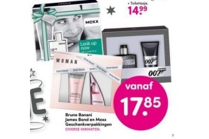 bruno banani en mexx geschenkverpakkingen