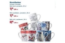 diverse varianten kerstbekers