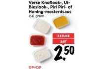 verschillende sauzen 2 stuks voor eur2 50