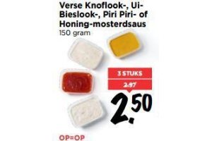 verschillende sauzen 2 stuks voor eur2 50