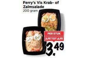 ferry s vis krab of zalmsalade per stuk eur3 49