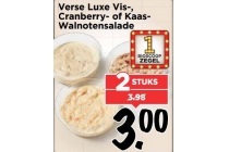 verse luxe vis cranberry of kaas walnotensalade 2 stuks eur3 00