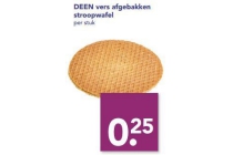 deen vers afgebakken stroopwafel