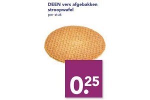 deen vers afgebakken stroopwafel