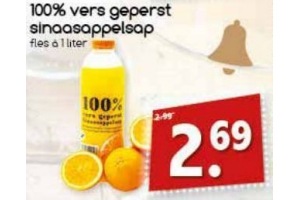 100 vers geperst sinaasappelsap