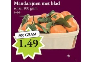 mandarijnen met blad 800 gram eur1 49