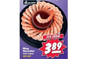 ring garnalen met saus