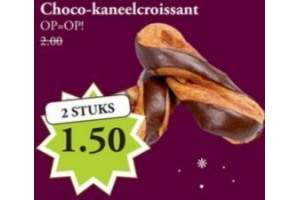 choco kaneelcroissant 2 stuks voor eur1 50