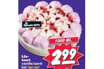 ijstaart vanille aardbei