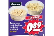 boter zeezout kruiden truffel of knoflook