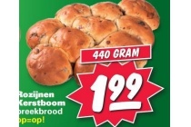 rozijnen kerstboom breekbrood
