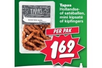 tapas hollandse of sateballen mini kipsate of kipfingers