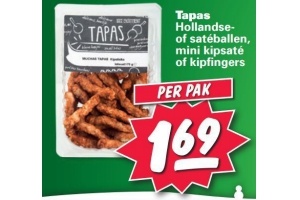 tapas hollandse of sateballen mini kipsate of kipfingers