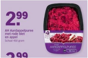 ah aardappelpuree met rode biet en appel