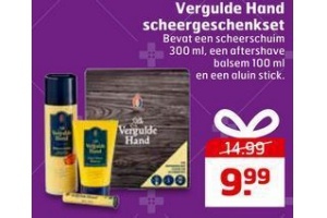 vergulde hand scheergeschenkset