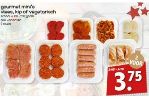 gourmetmini s vlees kip of vegetarisch nu 2 voor eur3 75