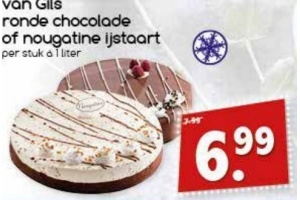 van gils ronde chocoladetaart of nougatine ijstaart eur6 99 per stuk