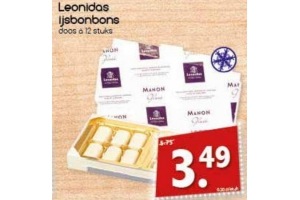 leonidas ijsbonbons nu eur3 49