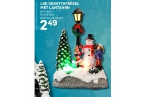 led kersttafereel met lantaarn