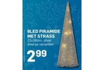 8led piramide met strass