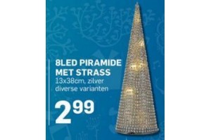 8led piramide met strass