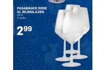 pasabahce rode xl wijnglazen