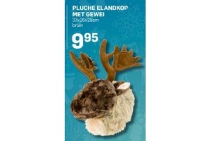 pluche elandkop met gewei