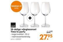 18 delige wijnglazenset time to party