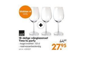 18 delige wijnglazenset time to party