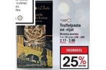 truffelpasta en rijst