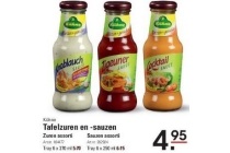 tafelzuren en sauzen