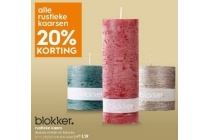 blokker rustieke kaarsen