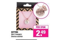 ketting met 3 hangers