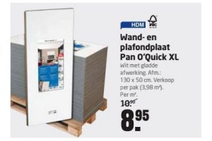 wand en plafondplaat pan o quick xl